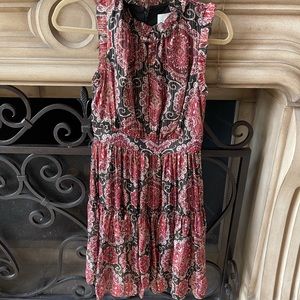 Kate Spade size 2 black red metallic dress